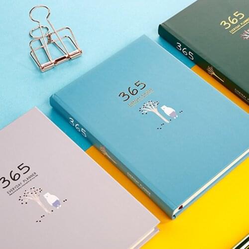 365 Planner Agenda Notebook Daily Plan Manual Page Illustration Annual DIY Daily Plan Record life Stationery Gift School Office