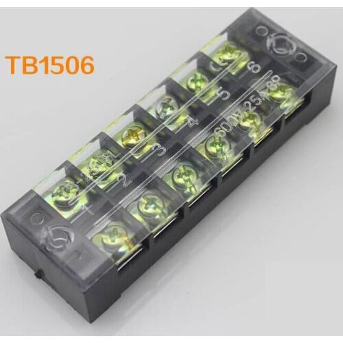 TB-1506 Fixed Terminal Block 600V, 15A, 6P