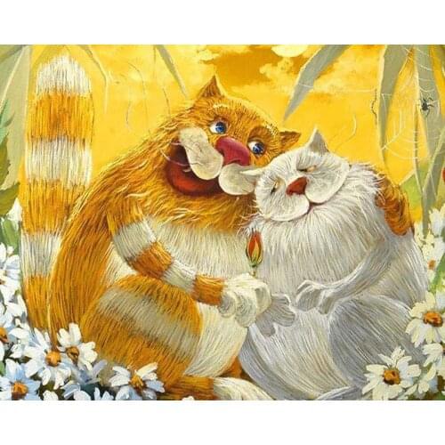 GATYZTORY Paint By Numbers For Adults Children Cartoon Cats Picture Drawing On Canvas DIY HandPainted Oil Painting Unique Gift