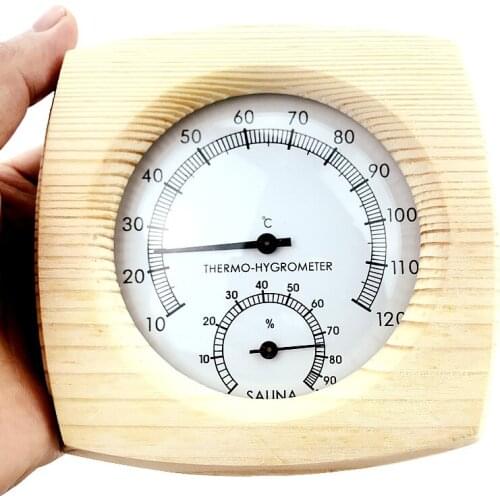 Spruce Hygrometer Thermometer Humidity Monitor Gauge 2-in-1 Monitor for Sauna Room