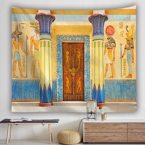 Wall Tapestry Bohemian Wall hangings Egyptian Temple Blanket Drop Shipping Carpet Tapiz Pared Tela