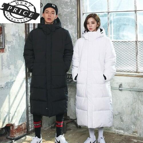 Jacket Womens Down Hooded Thick Winter Coat Men Clothes 2021 Korean Warm Long Duck Down Jacket Fashion Outwear 20210a066