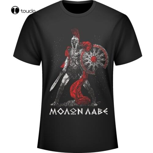 Fashion Design Sparta Warrior Molon Labe T-Shirt. Summer Cotton Short Sleeve O-Neck MenS T Shirt New S-5Xl Cotton Tee Shirt