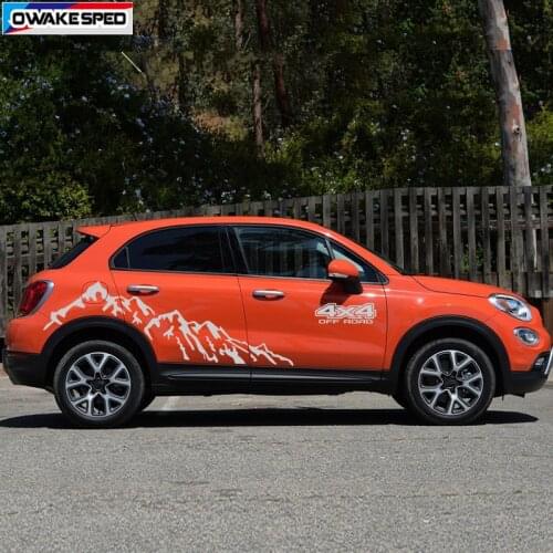 Mountain Sport Vinyl Decal Car Styling Door Side Decor Stickers For-Fiat 500X OFF RAOD 4X4 Auto Body Customized Stickers