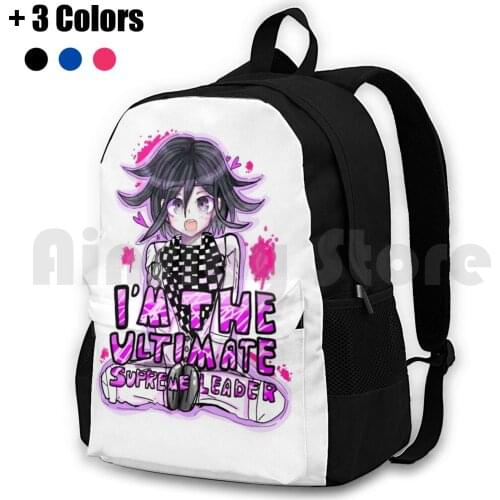 Kokichi Artwork By Kībo Outdoor Hiking Backpack Waterproof Camping Travel Kokichi Ouma Oma Danganronpa Anime Game Kawaii V3