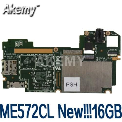 New!!! Akemy Mainboard For Asus Memo Pad 7 M E572CL 16GB 2G LTE Motherboard Logic board Tablet motherboard 90NK00R0-R00010