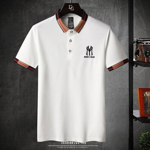New Summer 2021 Mens Short Sleeve POLO Shirt Popular Logo Polo Shirt Mens Pure Cotton Slim Casual Shirt Tops Men Dropshipping