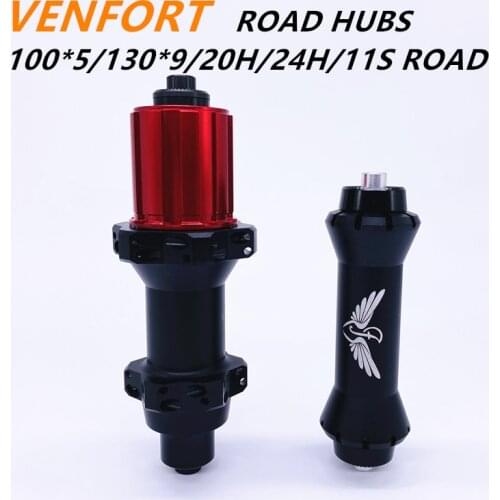 Originale VENFORT V12 Strada C V brake Mozzi bike 10s 11s Anteriore 20h Posteriore 24 Fori albero di 100*9/130*10 MILLIMETRI di