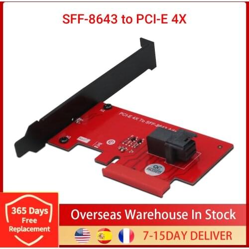 SFF-8643 To PCIe 4X Adapter Card 2.5 Inch U.2 PCIe NVMe 36-Pin SSD Converter Hard Disk Expansion Card Desktop PC Computer