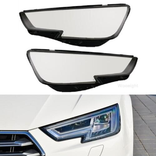 Wooeight Transparent Headlight Housing Lens Glass Cover Lampshade Lamp Protection Case Shell Fit For Audi A4L B9 2013-2015 B10