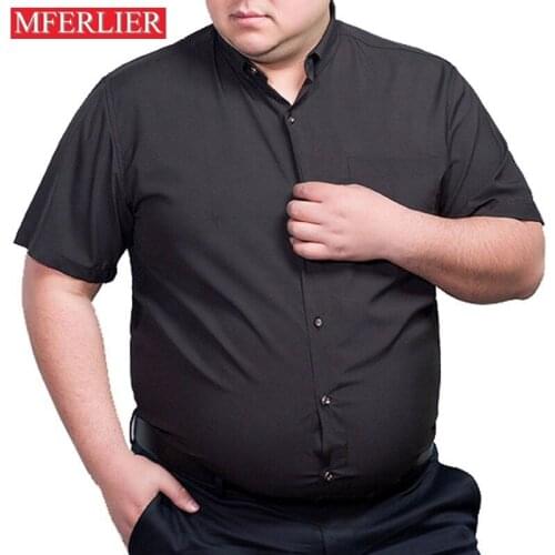 Summer men shirt 5XL 6XL 7XL 8XL 9XL 10XL weight 160kg large size short sleeve plus size shirt 5 colors
