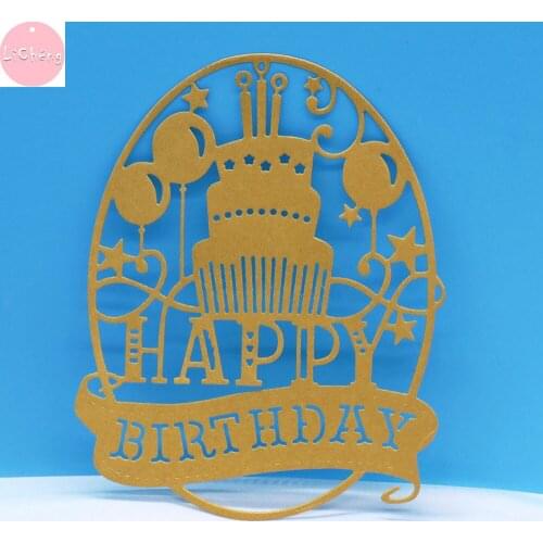 Happy Birthday Slimline Dies Scrapbooking Dies Sale Mould Diy Craft Notebook Hollow Cutter Bbig Shot Craft Stencil for Decor