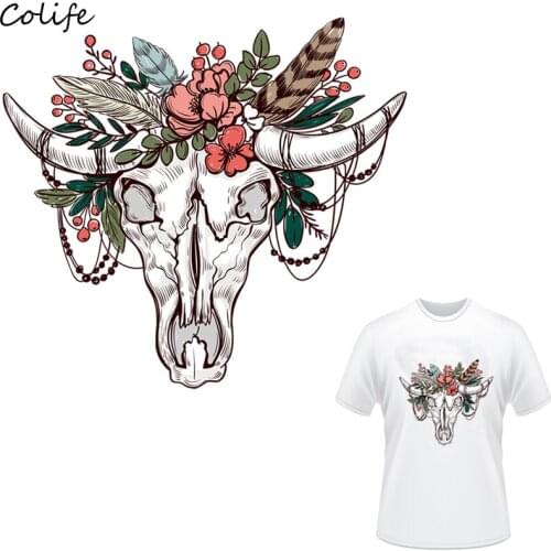 Heat Patches For Clothing Flower Print On T-Shirt New Design Clothes Decoration Diy Accessory Washable Iron On Transfers