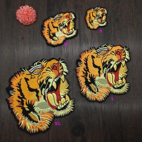 Tigers Group Applique Patches Embroidered Fabric DIY Lace Patches for Clothing/DIY Patches for Clothing Sew on Patch LSHB014