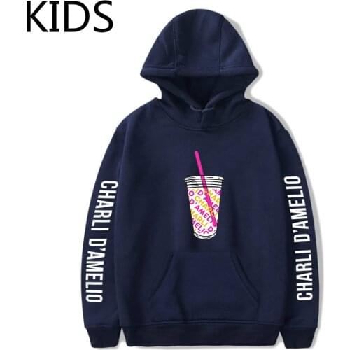 2 to 14 years old Kids Hoodies Hot Charli Damelio Hoodie Men Women Pullover Spring Autumn Cotton high quality Leisure Streetwear
