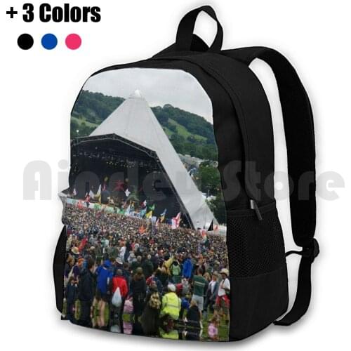 Glastonbury Festival Outdoor Hiking Backpack Waterproof Camping Travel Glastonbury Music Festivals