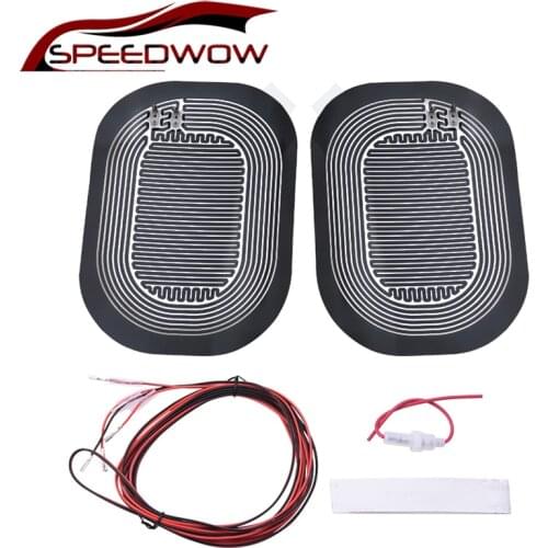 SPEEDWOW Universal DC 12V Car Electric Mirror Glass Heated Pad Rearview Mirror Heating Heated Defogger Pad Mat