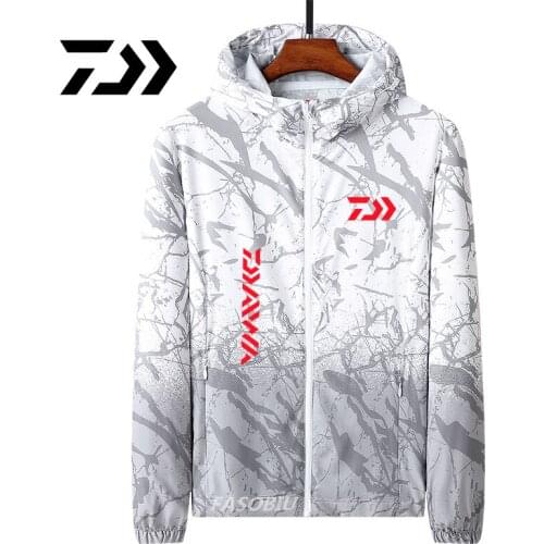Daiwa Outdoor Sun Protection Clothing Mens Spring Summer Fishing Clothes UV Protection Sports Windbreaker Thin Fishing Jacket