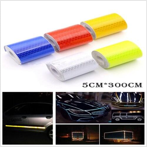 Car Reflective 2018 Adhesive Sticker Decal Warning Tape Film for Fiat 500X Argo 500L 124 Tipo Qubo Panda Mobi