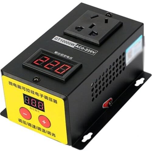 10000W High Power Thyristor Electronic Voltage Regulator Variable Speed Controller Thermostat for Motor Fan Electric Drill 220V