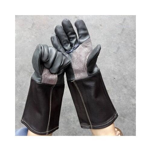 Protect dog cat bite leather gloves