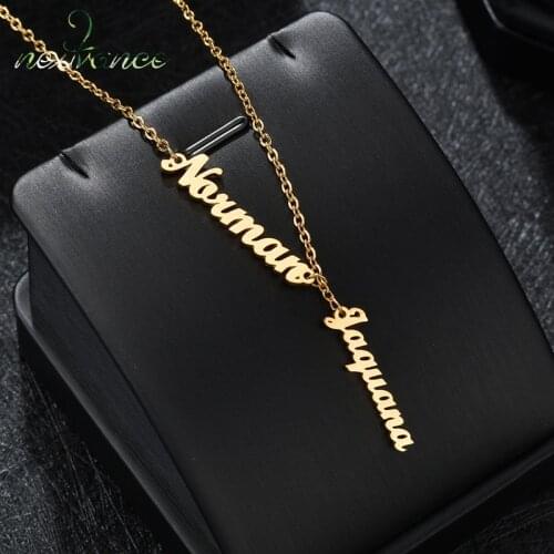 Nextvance 2021 Trend Custom Necklace Stainless Steel Personalized Two Name Pendant Necklaces For Women Anime Couple Jewelry Gift
