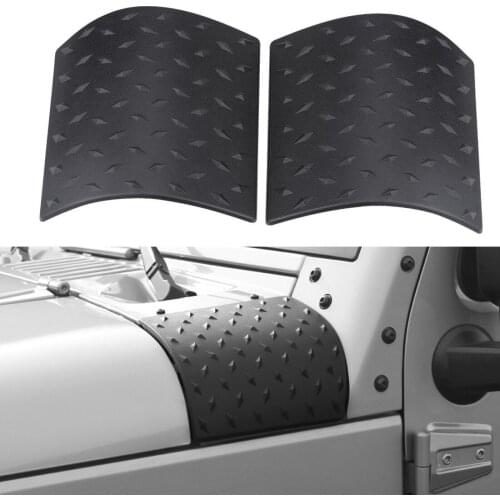 1PAIR Car Cowl Body Armor Hood Cover Outer Cowling Guard Protector Sticker for Jeep Wrangler JK JKU Unlimited Rubicon Sahara