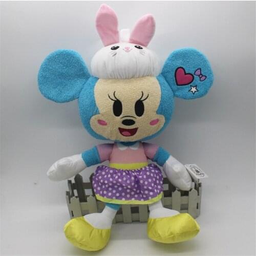 1piece 50cm Disney giant hugged rainbow minnie mouse plush soft doll minnie mouse stuffed toys gift for kids birthday gift