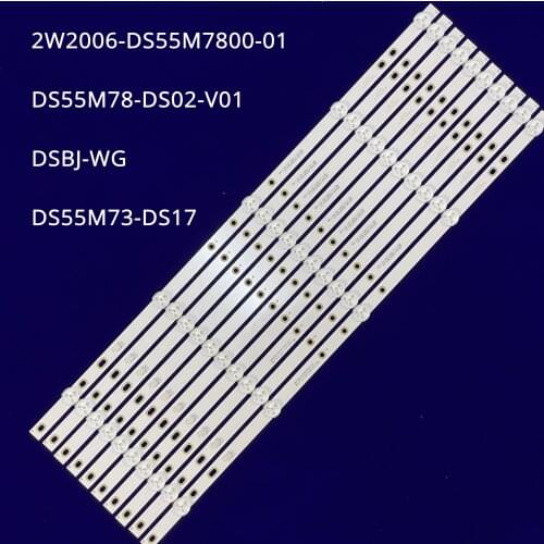 12pcs/lot 5LED(3V) 530mm LED Backlight strip for BAIRD TI5510DLEDDS 2W2006-DS55M7800-01 DS55M78-DS02-V01 DSBJ-WG