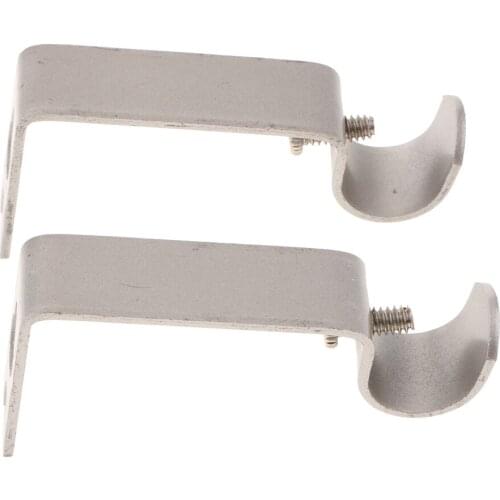 2Pieces Curtain Rod Wall Bracket Holder for 0.62 inch Rod,Durable,includes mounting screws