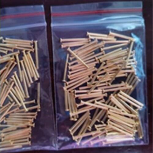 22pcs D1mm*12mm*1.8mm module power pin flat head cap straight needle gold-plating