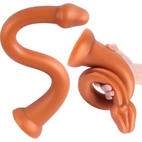 3 Color Super Long Anal Plug Realistic Silicone Dildo Prostate Anal Massager Anal Dilation Fetish BDSM Sex Toys Men Women Gay18