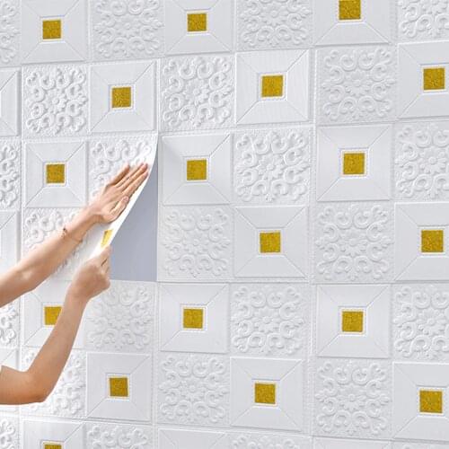 35x35cm 3D Wall Stickers Self Adhesive Foam Brick Room Decor DIY 3D Wallpaper Wall Decor Living Wall Sticker For Kids Room