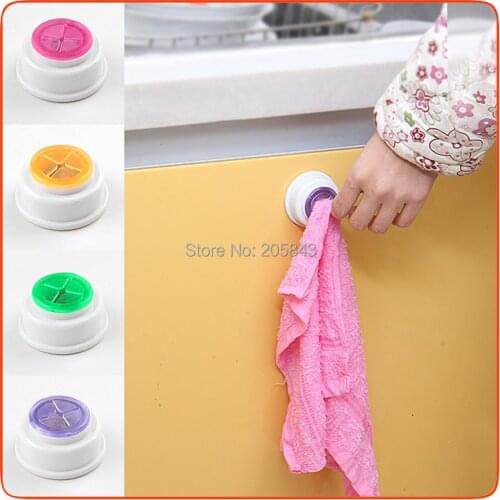 4PCS/LOT Creative Rag Small Clip Dish Cloth Washing Cloth Clip Towel Super Paste Hooks