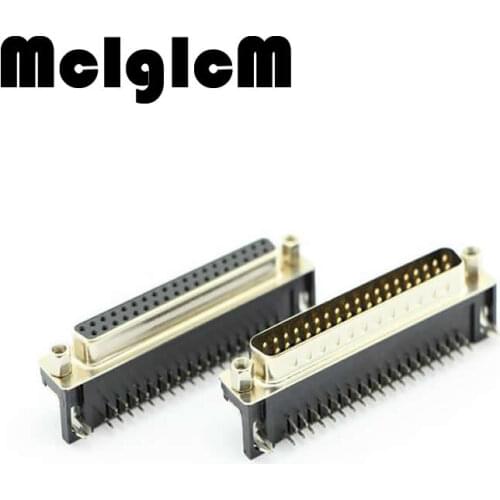 5pcs DR37 pin Male/Female Bending Pin 90DEG connector Weld plate / Flap type DR37 serial port DR37M adapter