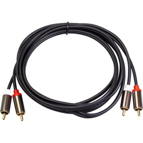 2RCA To 2 RCA Male To Male Audio Cable Gold-Plated RCA Audio Cable 1/1.8/3/5m For Home Theater DVD TV Amplifier CD Soundbox