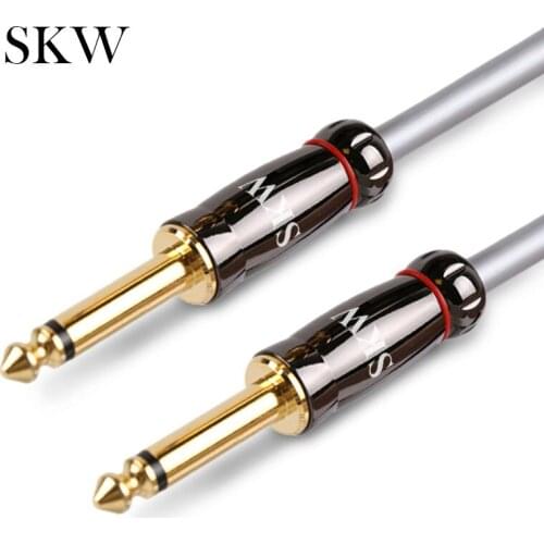 SKW Audio Cable 6.5MM Jack To 6.5MM Jack 1M,2M,3M,5M,8M,10M For Microphone,Guitar,Amplifier,CD Player,Speaker,Mixer consoles
