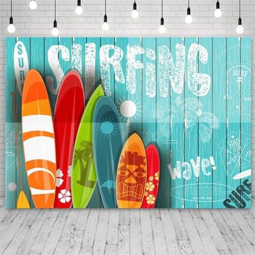 Avezano Summer Beach Party Surfing Vinyl Backdrop Vacation Newborn Photography Background Photo Studio Photozone Photocall Decor