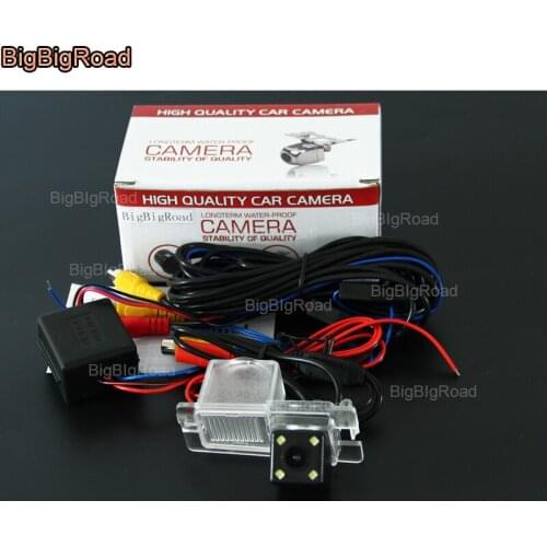 BigBigRoad Car Rear View Reverse parking Camera with power relay / filter For SsangYong Actyon Korando Rexton Kyron
