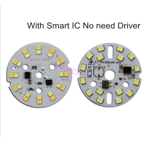 3-5PCS/LOT SMD 2835 LED Lamp Chip light Smart IC Power 220V 3W 5W 7W 9W 12W Led lamps For indoor FloodLight White no need driver