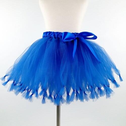 Blue Tulle Kid Children Candy Tutu SkirtsGirls Tutu Pettiskirt Dance Skirt Ball Gown girl princess birthday Cloth Skirt Dress