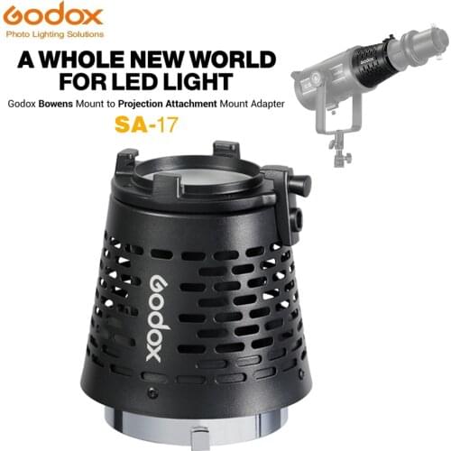 Godox SA-17 Snoot Adapter for Godox SA-P Projector to Bowens Mount S30 VL150 SL-150W SL-200W VL200 VL300 LED Continuous Light