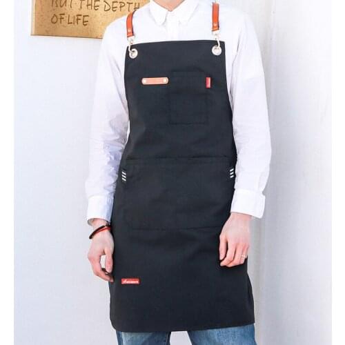 Canvas Apron Vintage Cotton Canvas Coffee Shop Bakery Bar Gardening High-end Work Apron Barbecue Cooking Unisex Apron Bib