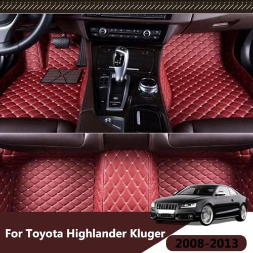 For Toyota Highlander Kluger 2013 2012 2011 2010 2009 2008 (7 seats) Car Floor Mats Rugs Auto Interior Parts Custom Covers Pads