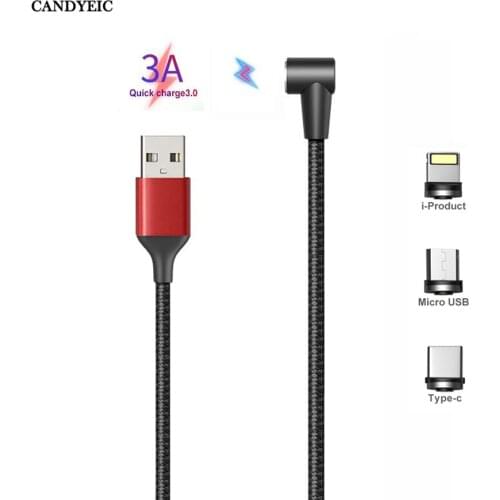CANDYEIC Magnetic USB cable for vivo Y30 USB C Cable Type C Mobile phones wire usb c