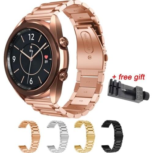Metal Wrist Band for Samsung Galaxy Watch 3 45mm 41mm Straps Bracelet for Samsung Galaxy Watch3 Stainless Steel Strap Watchband