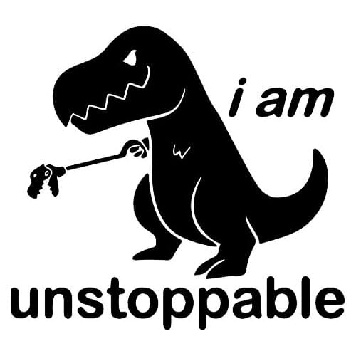 Cute Cartoon Fashion Dinosaur Auto Stickers Pvc Personality Waterproof Sunscreen Car Window Decoration Decal Customizable Colors