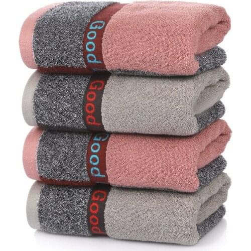 34x75cm 100% Cotton Thicken Good Luck Embroidered Soft Absorbent Bathroom Hand Towel For Men Women