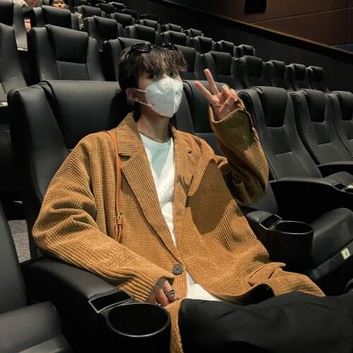 2021 New Loose Men Blazer Spring Autumn Single Buttons Female Oversized Suit Jacket Full Sleeve Business Casual Outwear