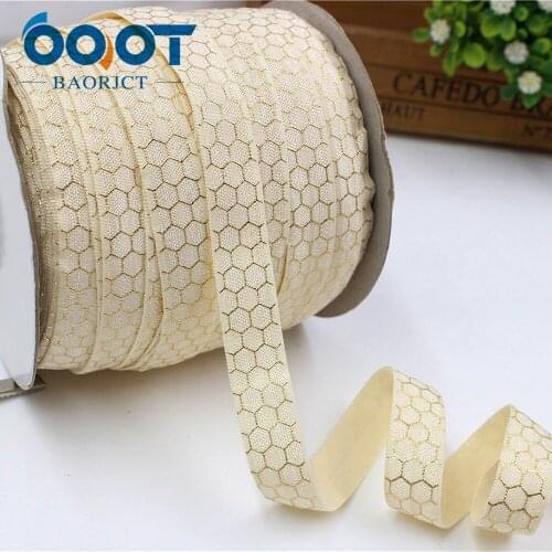 OOOT BAORJCT,1762835, 5/8'' 16MM Bronzing elasticity Ribbon , 10 yards DIY handmade hair accessories Material , free shipping